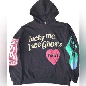 NAGRI size XXL LUCKY ME I SEE GHOST HOODIE SWEATSHIRT NEW